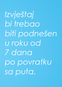 Izvještaj sa puta u putnim nalozima 3
